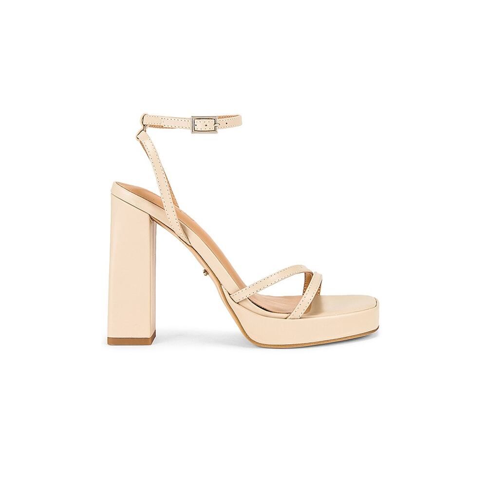 Tony Bianco Nude Platform Block Heel Sandals